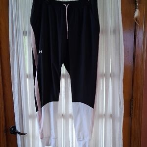 Under Armour Black, White & Pink Athletic Joggers